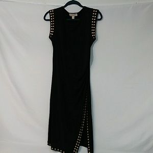 Dress Navy gold studed Michel Khors